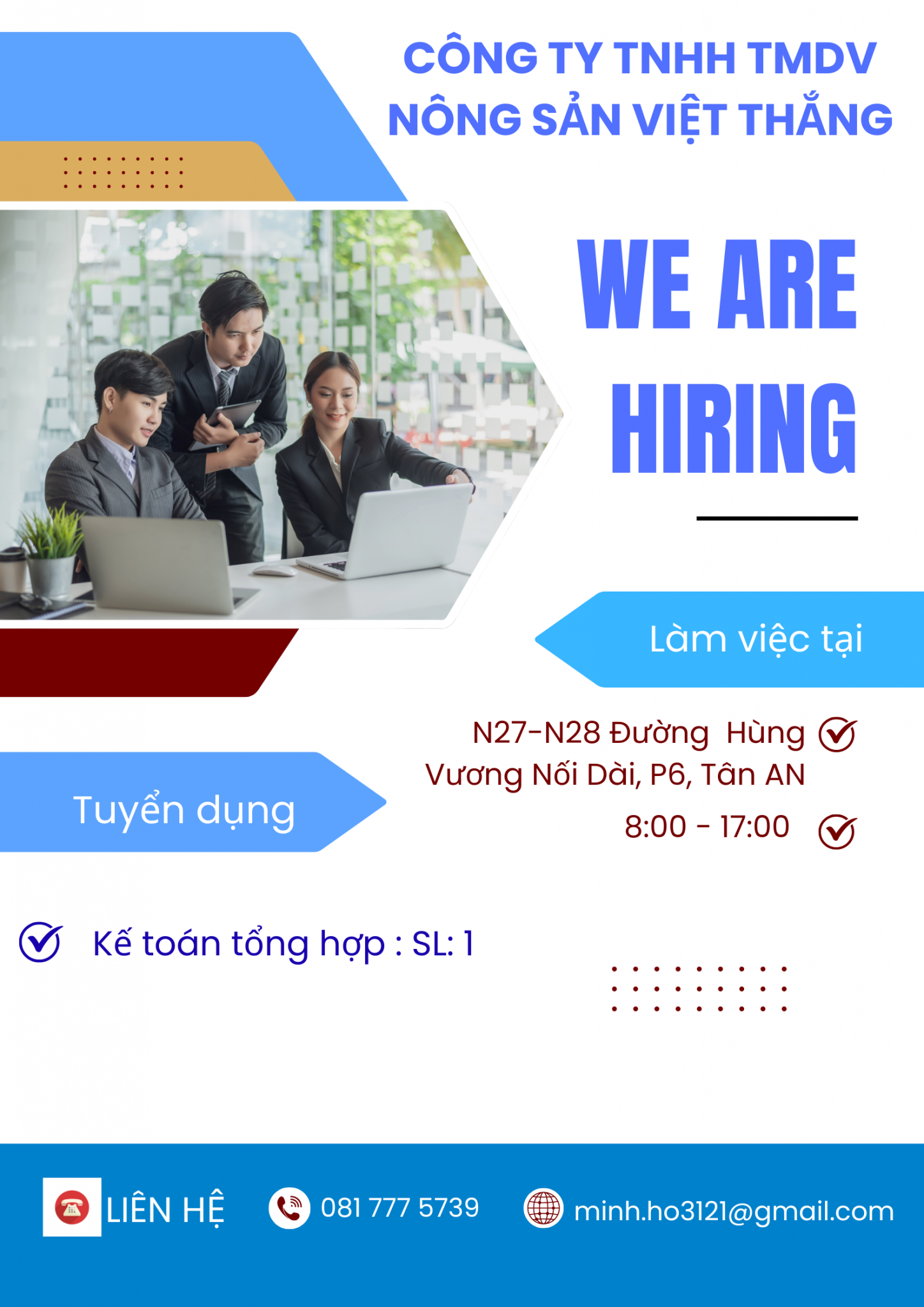 THÔNG BÁO TUYỂN DỤNG THÁNG 11/2025